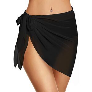 Swimsuit Coverups for Women Sarong Beach Bikini Wrap Sheer Short Skirt Chiffon